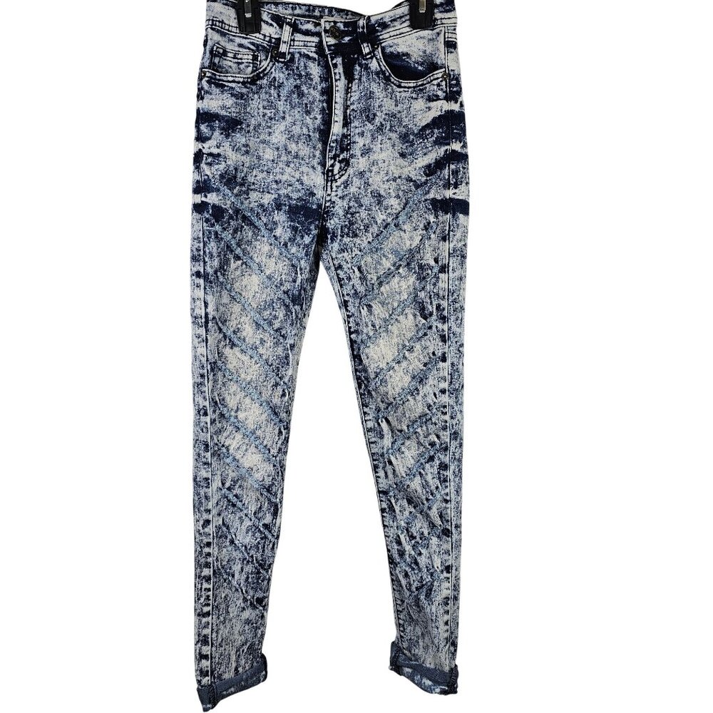 Tween Girls 5 Frosted Acid Washed Y2K Punk‎ Rock Grunge Skater Streetwear Jeans